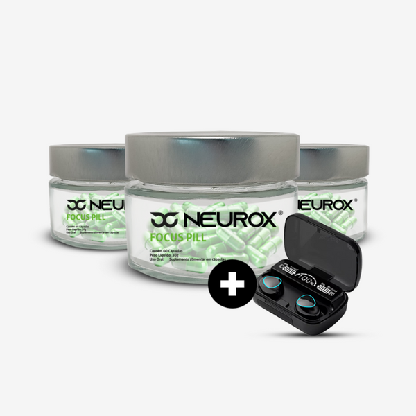 COMBO 3 NEUROX FOCUS PILL + FONE DE OUVIDO