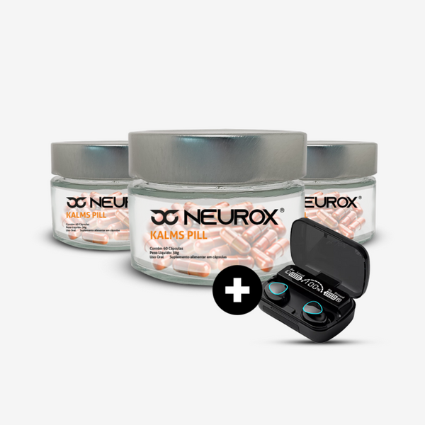 3 NEUROX - KALMS PILL + FONE DE OUVIDO