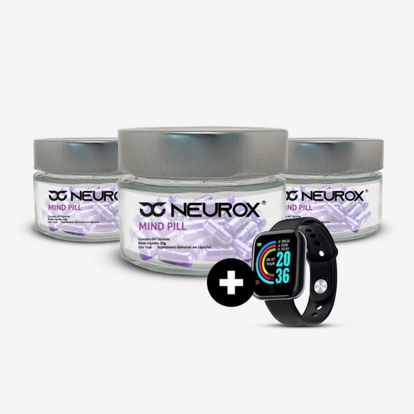 COMBO 3 NEUROX MIND PILL + RELOGIO SMARTWATCH