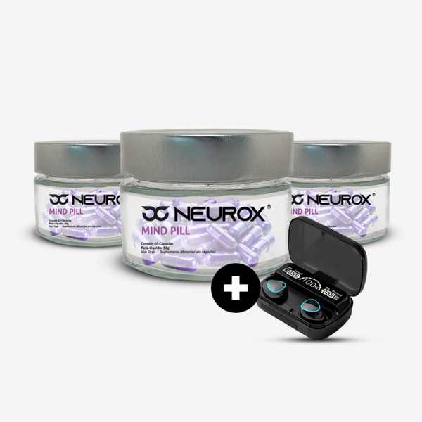 COMBO 3 NEUROX MIND PILL + FONE DE OUVIDO