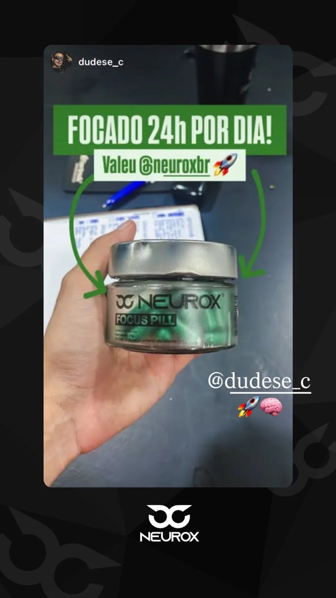 Depoimento de cliente sobre o Neurox Focus Pill